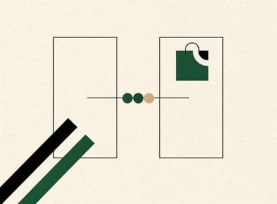 Abstract geometric illustration of a PHP SDK bridging two systems